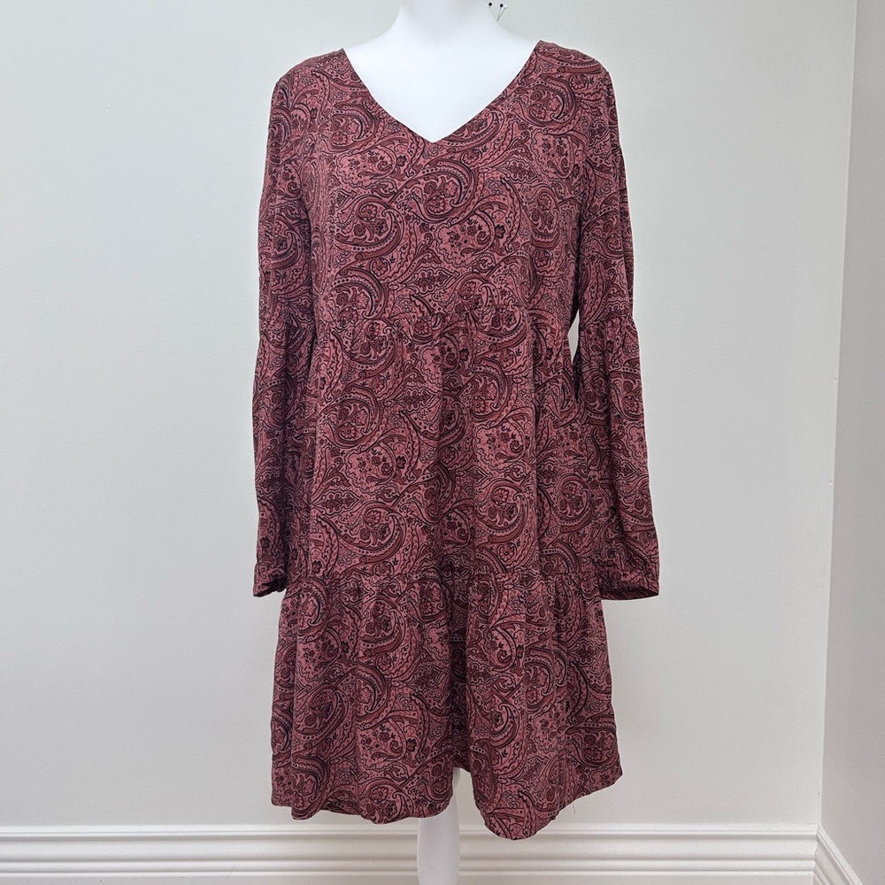 LUCKY BRAND Paisley Long Sleeve Dress